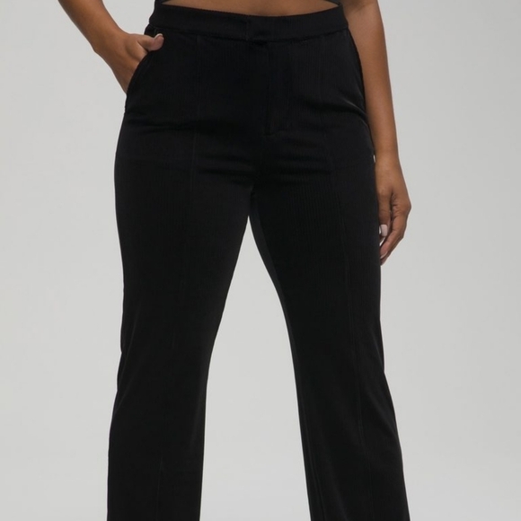 Good American Black Velour Dress Up And Down Pant - Picture 2 of 9